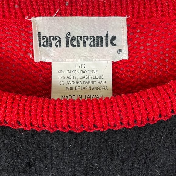 VINTAGE LARA FERRANTE Angora Sweater sz L - Picture 3 of 12